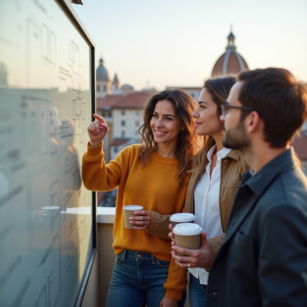 Team che comunica in modo efficace in ufficio
